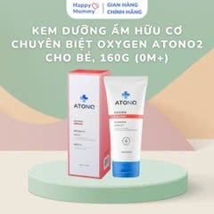  Kem Dưỡng Ẩm Hữu Cơ Chuyên Biệt Oxygen Atono2 Cho Bé, 160G (0M+) 
