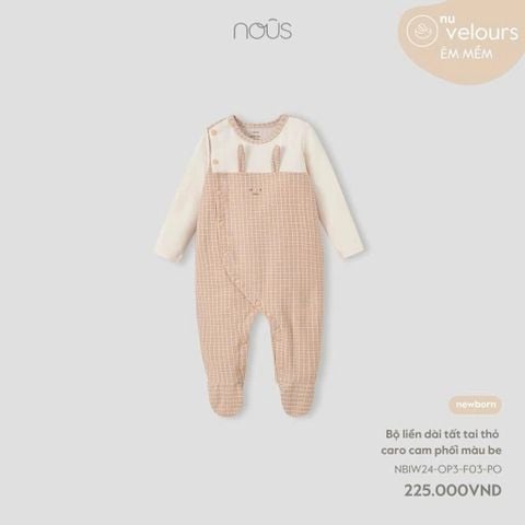  Body Liền Velours Nous Tai Thỏ 