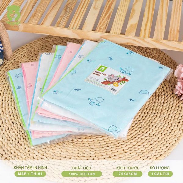  Khăn Tắm In Hình Mipbi (75*85)cm 