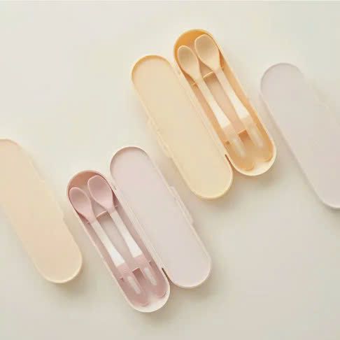  Set 2 Thìa Ăn Dặm Moyuum Premium Silicone Baby Food Spoon 