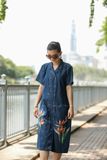  Đầm Safari denim thêu thủ công Thiên Điểu 