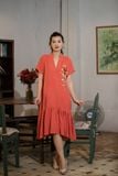  Đầm Keiko cam thêu tay Xuân Trà 