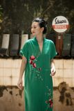  Đầm Yuna Kimono Emerald thêu tay Xuân Trà 