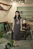  Đầm Sensi Xám thêu tay Phượng Tím 