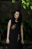  Đầm Remi đen thêu tay Phượng Điệp 