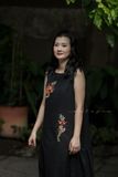  Đầm Remi đen thêu tay Phượng Điệp 
