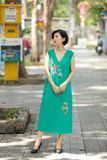  Đầm maxi tim Xanh Ngọc lam thêu Lan / Poppy 