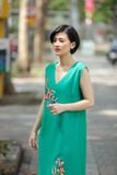  Đầm maxi tim Xanh Ngọc lam thêu Lan / Poppy 