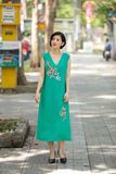  Đầm maxi tim Xanh Ngọc lam thêu Lan / Poppy 