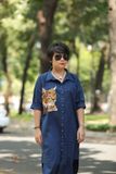  Đầm oversize chemsie XANH thêu tay LYNX RIO 