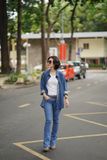  Áo denim thêu thủ công Bà Triệu cưỡi voi 