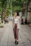  Áo khoác kimono Beige thêu tay  Hạc Hoa 