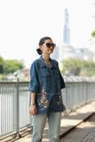  Áo Santa denim thêu tay Cỏ Cúc 