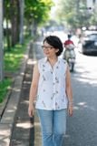  Áo chemise linen trắng Ren thêu 