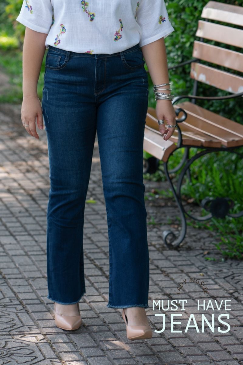  Quần Jeans Semi Flare - Dark 