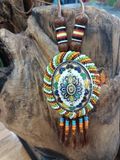  Dây đeo cổ Boho kết hạt oval cườm xoắn 