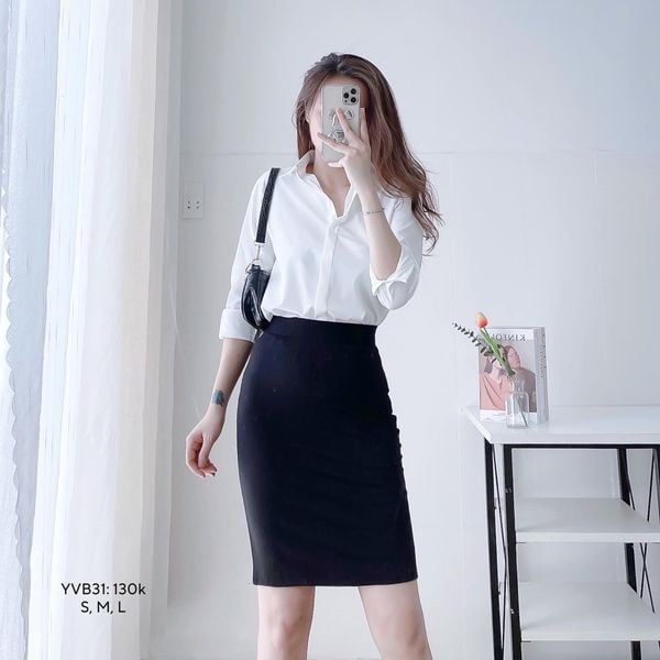 Chân váy công sở dáng dài - D2466 – NHẬT VY BOUTIQUE