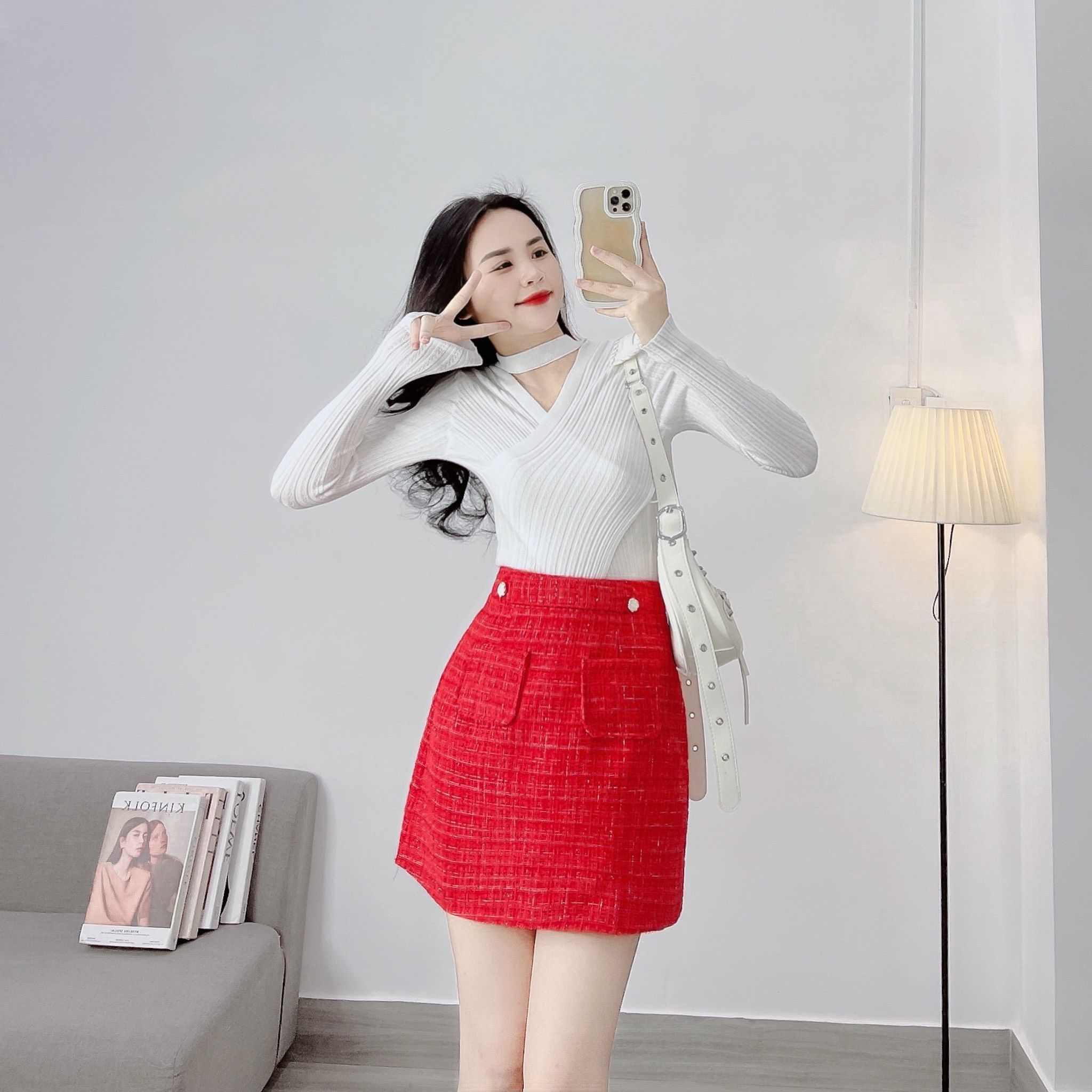 HÀNG ORDER Chân váy dạ tweed xếp ly kiểu mới đính cúc thời trang kèm ảnh  thật  Shopee Việt Nam