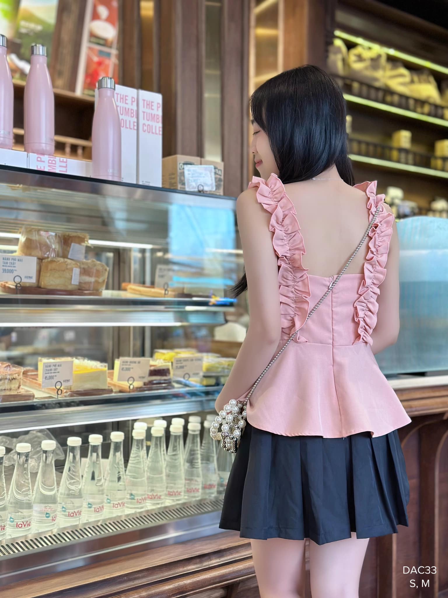 Áo peplum 2 dây nhún bèo