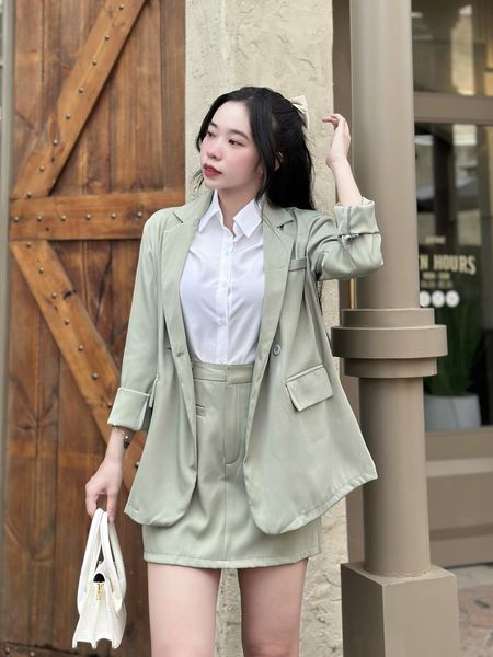 Áo khoác vest bố 2 túi nắp