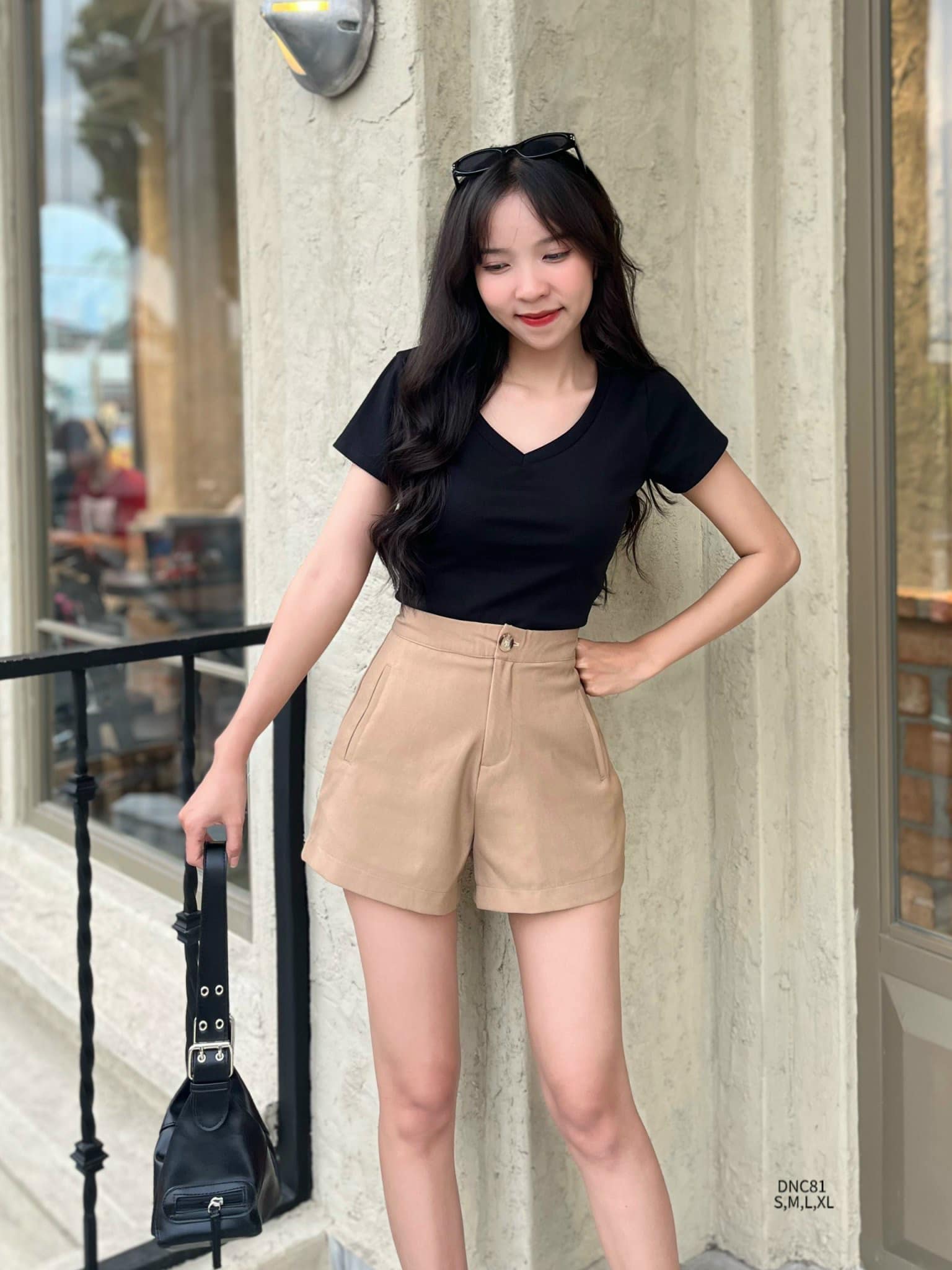 Quần short chéo nhung túi mổ