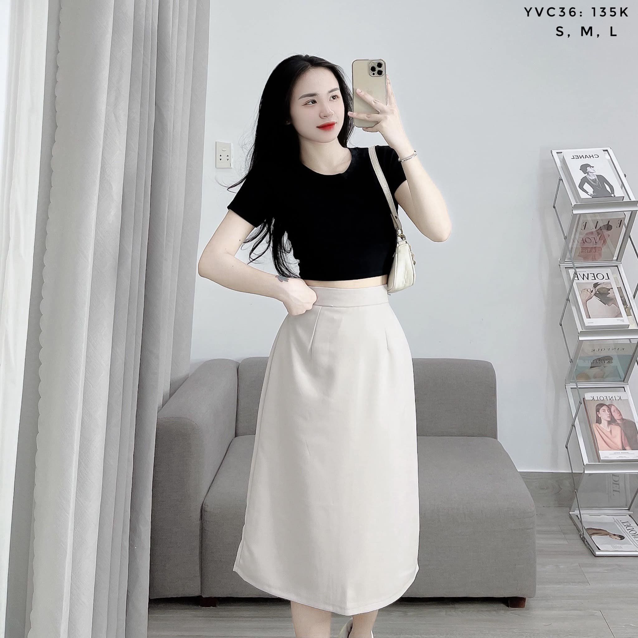 Chân váy đuôi cá xẻ tà trước sau  F1000CVD  Festival Fashion