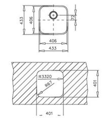 Chậu rửa bát Teka BE 40X40X18