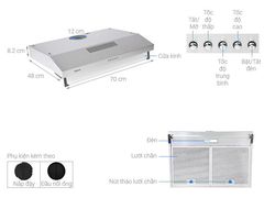 Máy hút mùi âm tủ Teka CH 1070BG