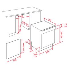 Máy rửa chén lắp âm bán phần DW8 60 S