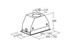 Hút mùi âm tủ Cata GC DUAL WH 45