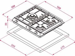 Bếp ga âm Teka EX 60.1 3G AI AL DR CI