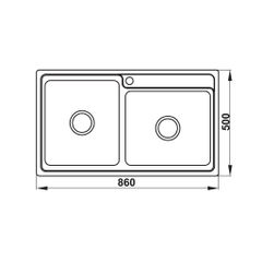 Chậu rửa bát Hafele HS20-SSN2S90L (567.20.546)