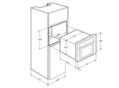 Lò nướng âm tủ Cata ME 7207 BK