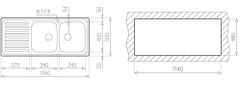 Chậu rửa bát Teka CLASSIC 2B 1D