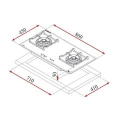 Bếp ga âm Teka  CGW LUX 86 2G AI AL 2TR CI
