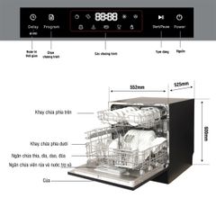 Máy rửa bát Kocher KDEU-8839