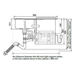 Máy rửa bát kết hợp chậu rửa Hafele HDW-SD90A 539.20.530