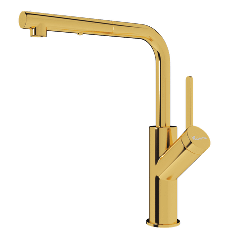 Vòi rửa bát dây rút Konox Artan Gold