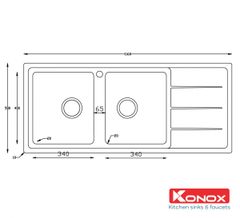 Chậu rửa bát Konox Beta 1169