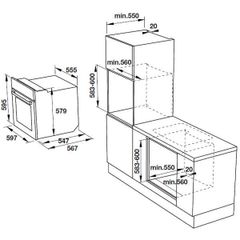 Lò nướng âm tủ Hafele HO-KT60E 535.00.340