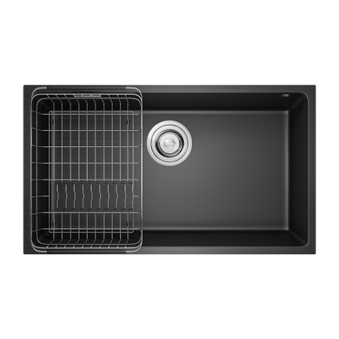 Chậu rửa bát đá Konox Granite Sink Naros 760S Black