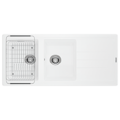 Chậu rửa đá Konox Granite Sink Phoenix 1160 White Silver