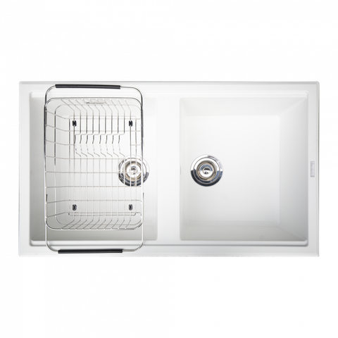 Chậu rửa bát Konox Granite Sink Phoenix 860 White Silver