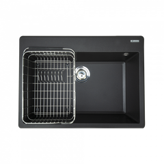 Chậu rửa bát Konox Granite Sink Ruvita 680 Black