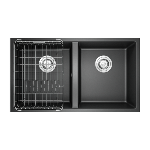 Chậu rửa bát đá Konox Granite Sink Veloci 760D Black