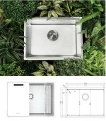 Chậu Rửa Bát 1 Hố Konox Tari 6448SM – Nhỏ Gọn, Tinh Tế, Dễ Lắp Đặt
