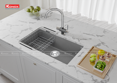 Chậu rửa bát đá Konox Granite Sink Naros 760S Grey