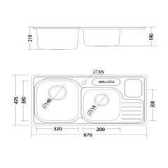 Chậu rửa Malloca MS 1024