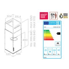 Hút mùi đảo Elica Haiku Island BL/A/32 - PRF0146285