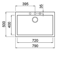 Chậu đá nhân tạo TEKA FORSQUARE 72.40 TG Black
